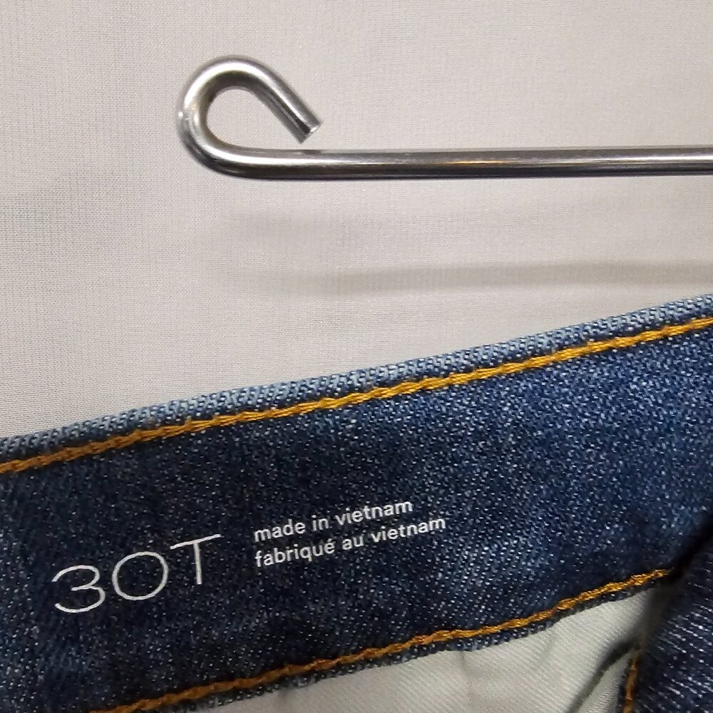 Anthropologie Pilcro Jeans Wide Leg Trouser Blue Denim High Rise 30T - Picture 7 of 11